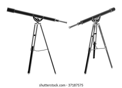 Antique Telescope Vector 01