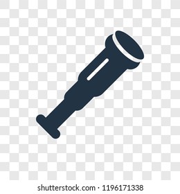 Antique Telescope vector icon isolated on transparent background, Antique Telescope transparency logo concept