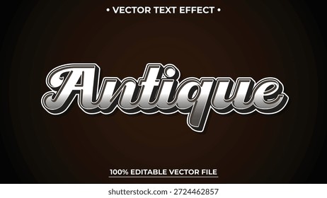 Texto antigo, efeitos de texto editáveis estilo vitoriano Vintage