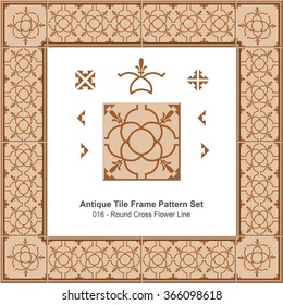 Antique tile frame pattern set_016 Geometry Cross Line.
Antique retro abstract pattern frame set can be used for wallpaper, web page background, surface textures.
