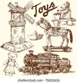 antique toys-original hand drawn collection