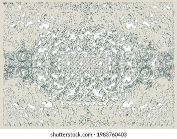Antique traditional classic rug pattern design distressed texture background. Antique traditional classic rug pattern design distressed texture background. Tie dye texture modern floor in vector 