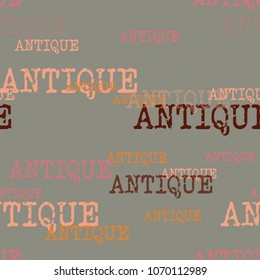 Antique typography pattern. Typography only series. Minimal graphics