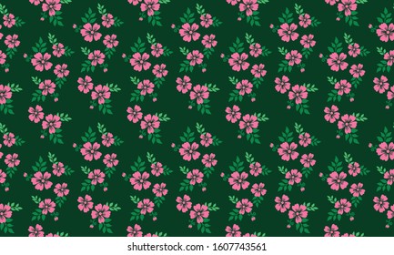 Antique valentine floral pattern Background, with romantic leaf and floral design.