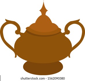 Antike Vase, Vektorgrafik auf weißem Hintergrund.