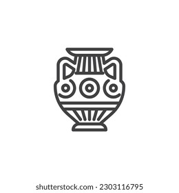 Antique vase line icon. linear style sign for mobile concept and web design. Ancient vase outline vector icon. Symbol, logo illustration. Vector graphics