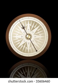antique vector compass illustration