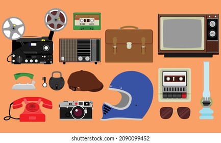 antique vector illustration with background