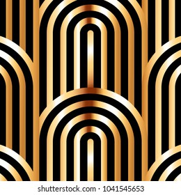 Antique vector seamless gold art deco pattern