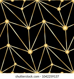 Antique vector seamless gold art deco pattern