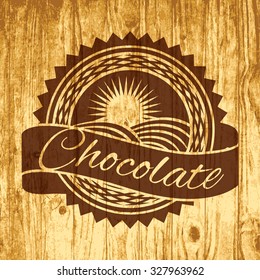 antique vector stamp pattern of premium craft cocoa label on new wood background that make a difference in your new design chocolate cocoa tan classical earth work product bean bar black abstract alim
