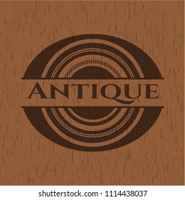 Antique vintage wooden emblem