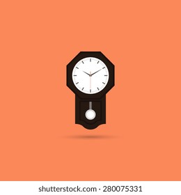 Antique wall clock icon - Vector