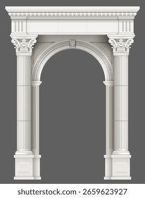 Antigua columnata blanca con columnas
