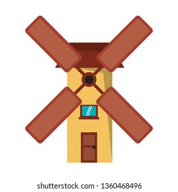 Antique wind mill symbol