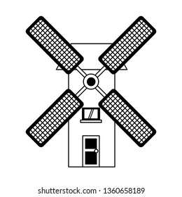 Antique wind mill symbol