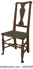 Antique wooden dining room chair