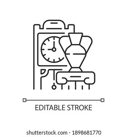 Antiques linear icon. Collectible objects. Selling old and vintage items. Antique furniture. Thin line customizable illustration. Contour symbol. Vector isolated outline drawing. Editable stroke