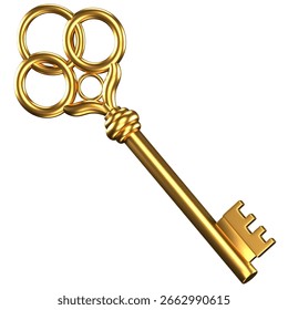 An antique-style black key, symbolizing access and security. This illustration is perfect for projects focused on unlocking potential or securing valuable assets.