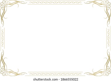 Antique-style classical frame (golden elegant frame)
