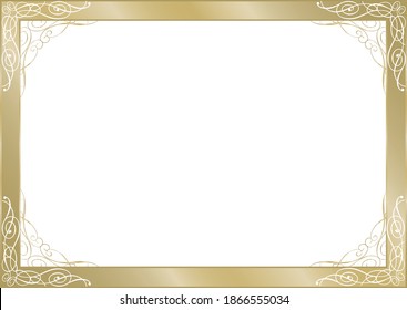 Marco clásico de estilo antiguo (marco elegante dorado)
