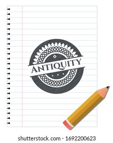 Antiquity draw with pencil effect. Vector Illustration. Detailed.