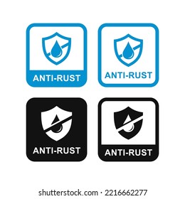 Anti  rust logo vector badge set  Suitable for business  industrial   label product
