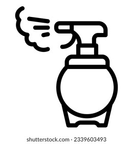Antiseptic alcohol spray line icon. Hygienic gel outline style pictogram on white background. Prevention against virus, germs and infection for mobile concept and web design. Vector graphics