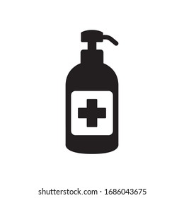 Antiseptic, anti bacterial soap icon in trendy flat style design. Vector graphic illustration. Hygiene symbol and healthcare. Suitable for website design, logo, app, template, and ui. EPS 10.