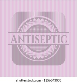 Antiseptic badge with pink background
