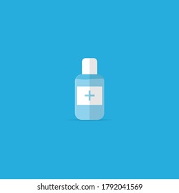Antiseptic Bottle Icon Vector in Trendy Flat Style. Sanitizer Symbol Illustration
