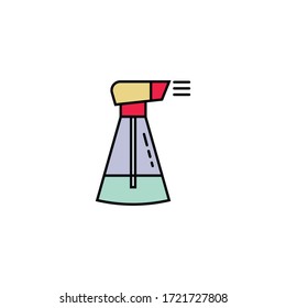 Antiseptic in a bottle with a spray and antiviral disinfectant liquid
