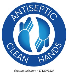 Antiseptic Clean Hands Logo Template