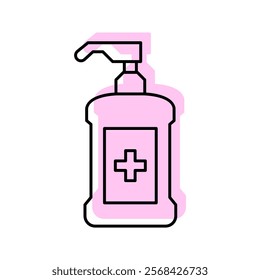 Antiseptic color shadow thinline icon , vector, pixel perfect, illustrator file