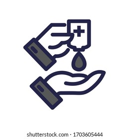 Antiseptische, dunkle Vektorillustration Symbol