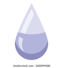 Icono de caída antiséptica. Isométrico del icono vectorial de caída antiséptica para el diseño web aislado en fondo blanco