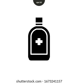 Antiseptic Drugs Plastic Bottle icon