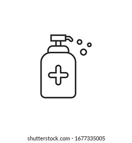 Antiseptic gel vector flat icon isolated on white background