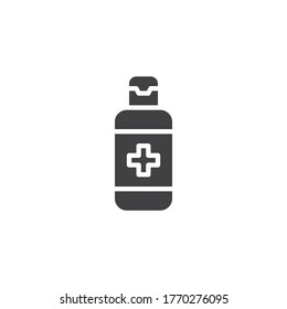 Antiseptic gel vector icon. filled flat sign for mobile concept and web design. Hand sanitizer bottle glyph icon. Symbol, logo illustration. Vector graphics
