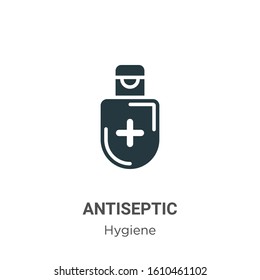 Antiseptic glyph icon vector on white background. Flat vector antiseptic icon symbol sign from modern hygiene collection for mobile concept and web apps design.