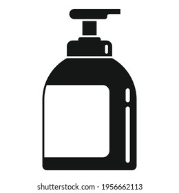 Icono de limpieza de mano antiséptica. Ilustración simple del icono vectorial de la mano antiséptica para el diseño web aislado en fondo blanco