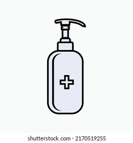 Antiseptic Icon. Disinfectant, Sanitized Symbol - Vector. 