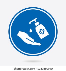 Antiseptic icon. Vector illustration isolated. Simple pictogram for graphic and web design.