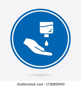 Antiseptic icon. Vector illustration isolated. Simple pictogram for graphic and web design.