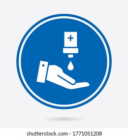 Antiseptic icon. Vector illustration isolated. Simple pictogram for graphic and web design.