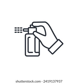 Antiseptisches Symbol. vector.Editable stroke.linear style sign for use web design,logo.Symbol illustration.