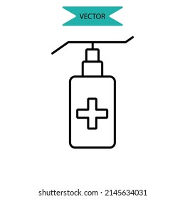 antiseptic icons  symbol vector elements for infographic web