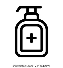Antiseptic Line Icon - Single Icon, Vector
