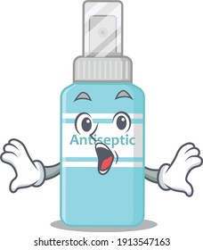 Antiseptic mascot design concept showing a amazed gesture