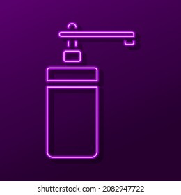 antiseptic neon sign, modern glowing banner design, colorful modern design trend. Vector illustration.